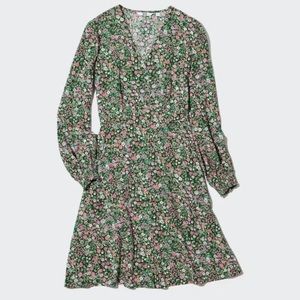 Uniqlo floral long sleeve dress